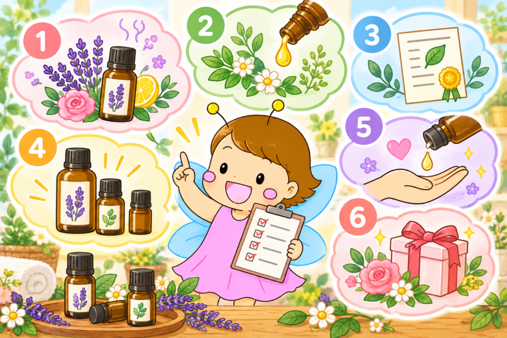 精油を選ぶチェックポイント