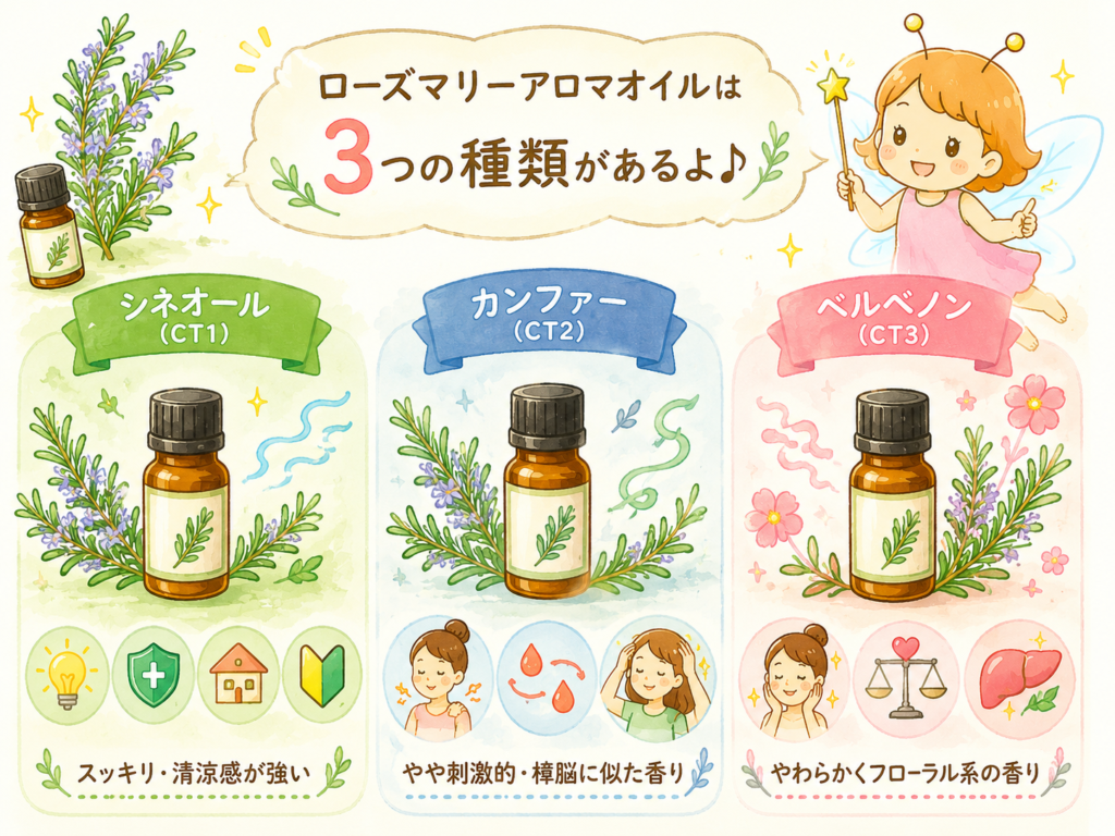 ローズマリー 種類 シネオール カンファー