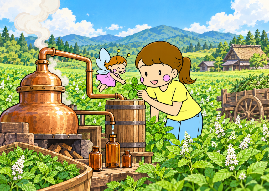 北海道のハッカ畑