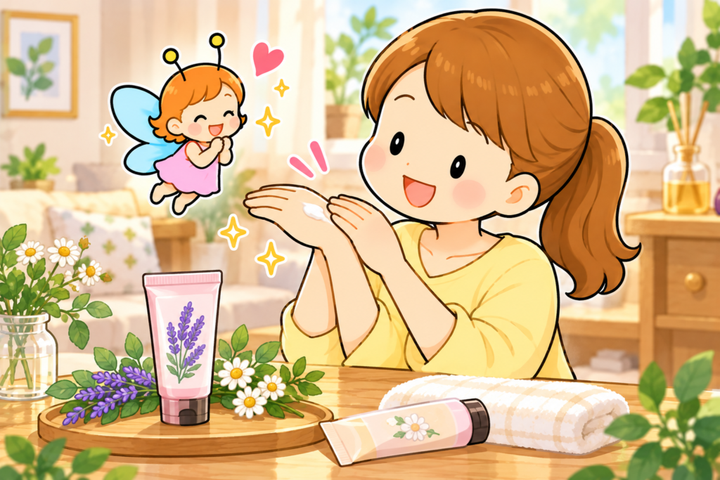 ハンドクリームの塗り方