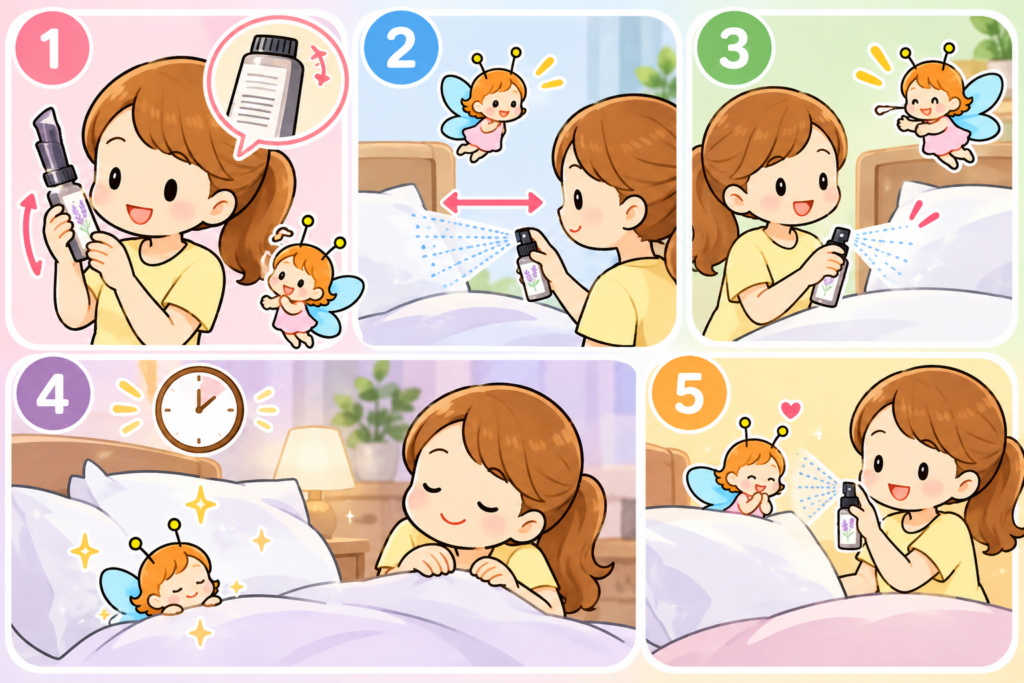 ピローミストの使い方